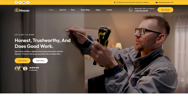 Ironclad Home Repair website preview